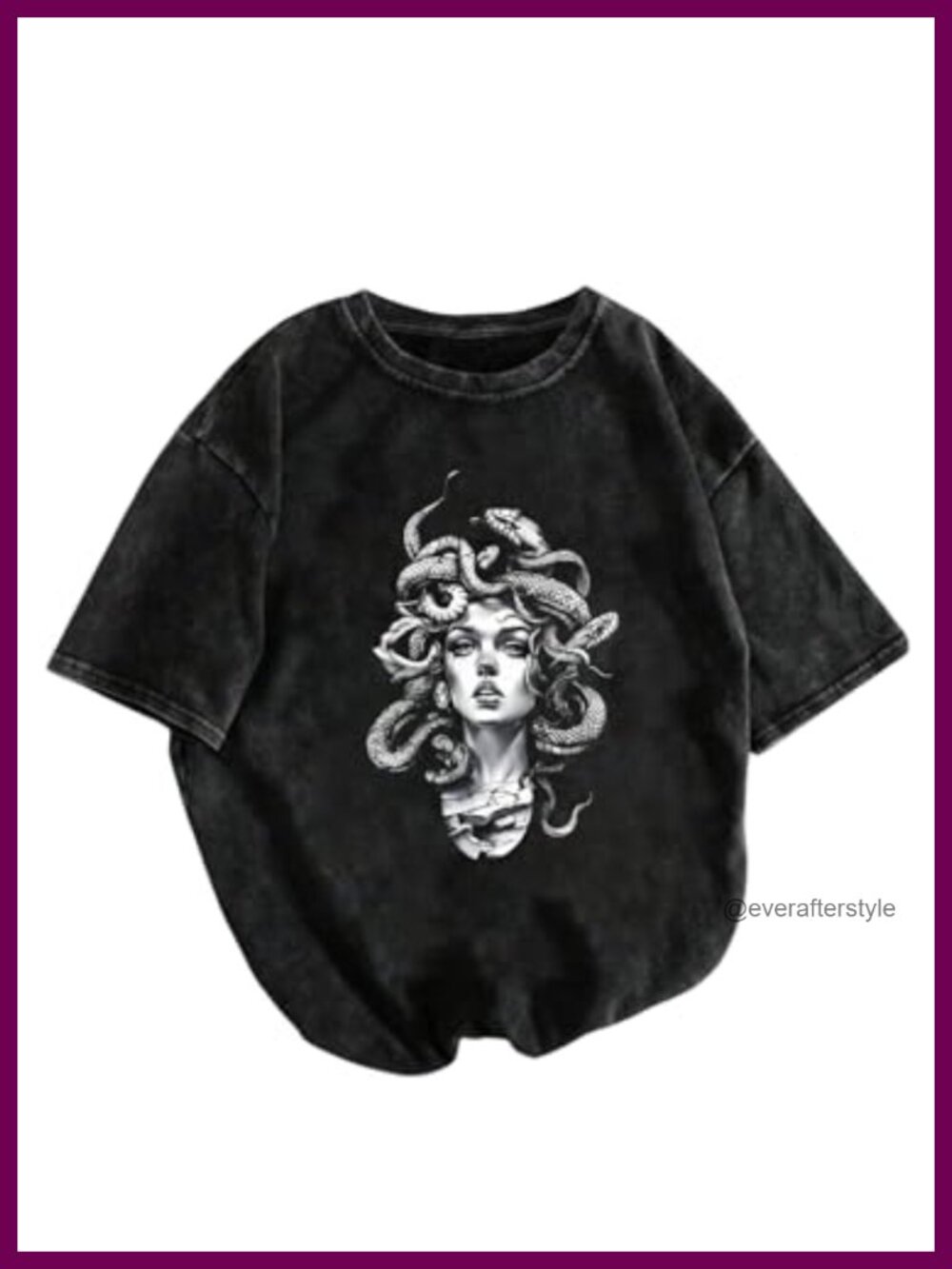 SOLY HUX Graphic Tee Drop Shoulder Crew Neck Short Sleeve Summer Top